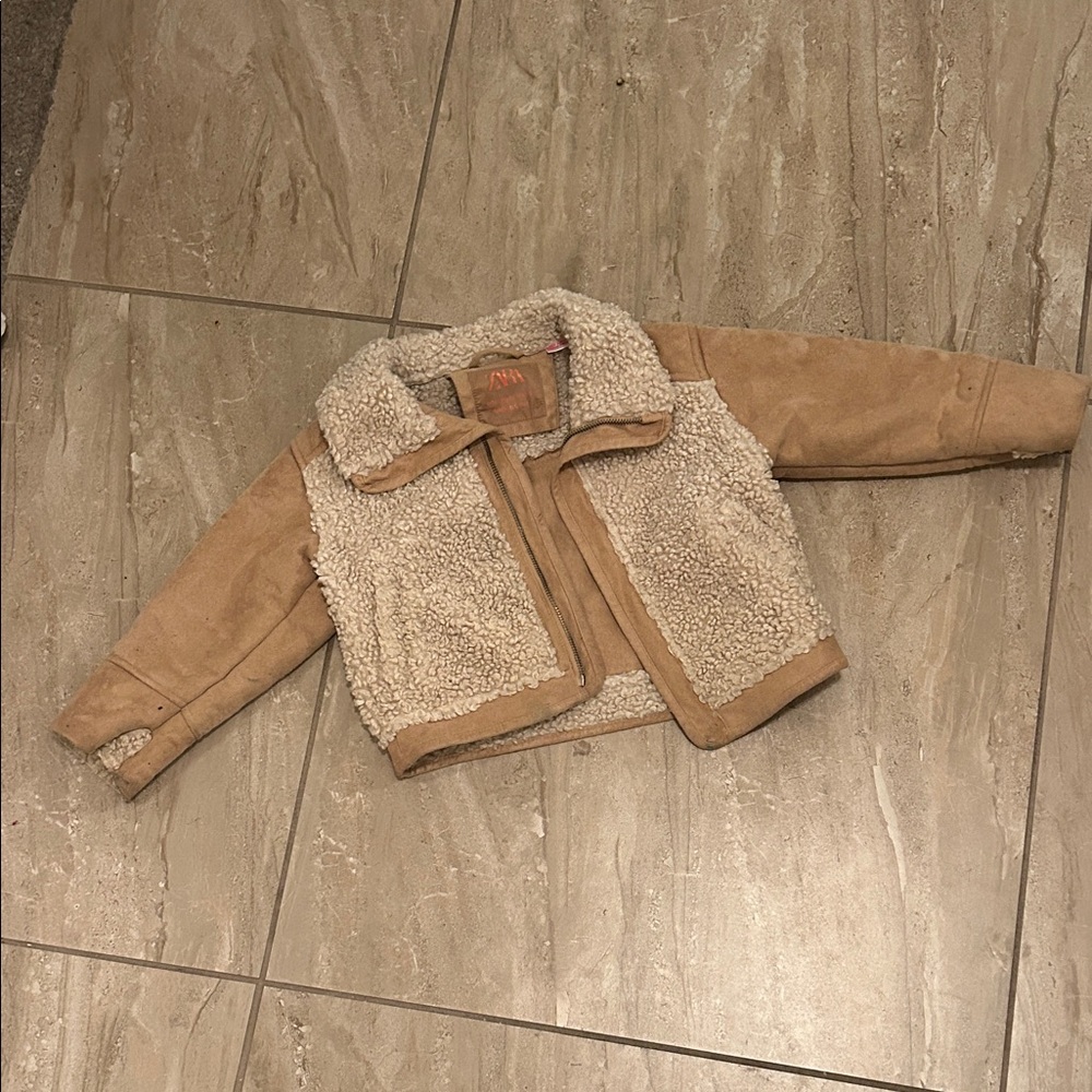 Zara Kids Tan Sherpa Vest